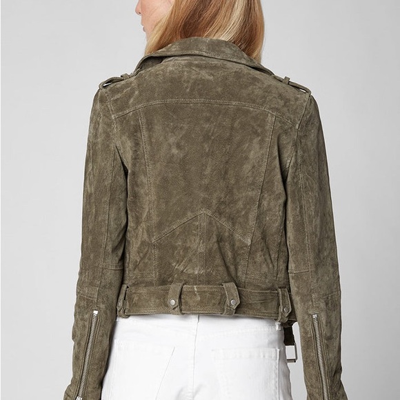 BLANKNYC Green Suede Moto Jacket - Picture 4 of 5
